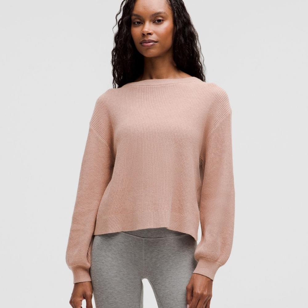 NWT lululemon crossover sweater in warm beige size small